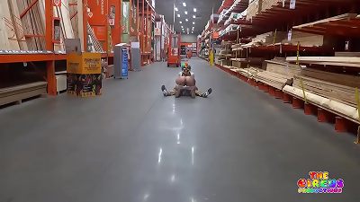 Clown gets knob gargled in The Home Depot